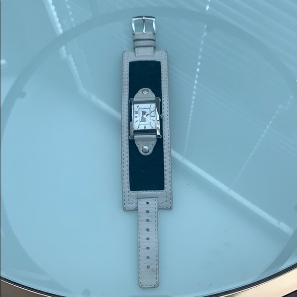 Juicy Couture Leather Velour Quartz Cuff Watch - Picture 1 of 5